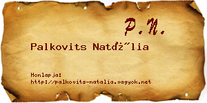 Palkovits Natália névjegykártya