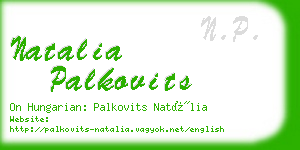 natalia palkovits business card